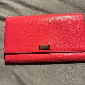 Kate Spade Alexander Avenue Phoenix Ostrich Embossed Leather Wallet